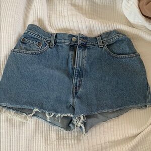 Levi's Blue Denim Cutoff Shorts